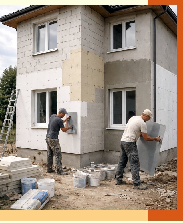 Утепление дома из газобетона в Ефремах от 4303 руб./м² — заказать у ТепломастерФрм